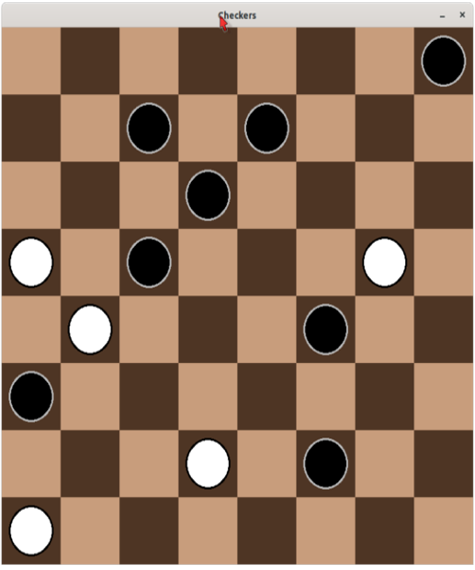 Checkers in Python with Pygame. Minimax algorithm.