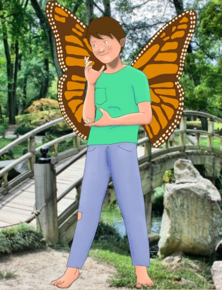 The fly of a butterfly