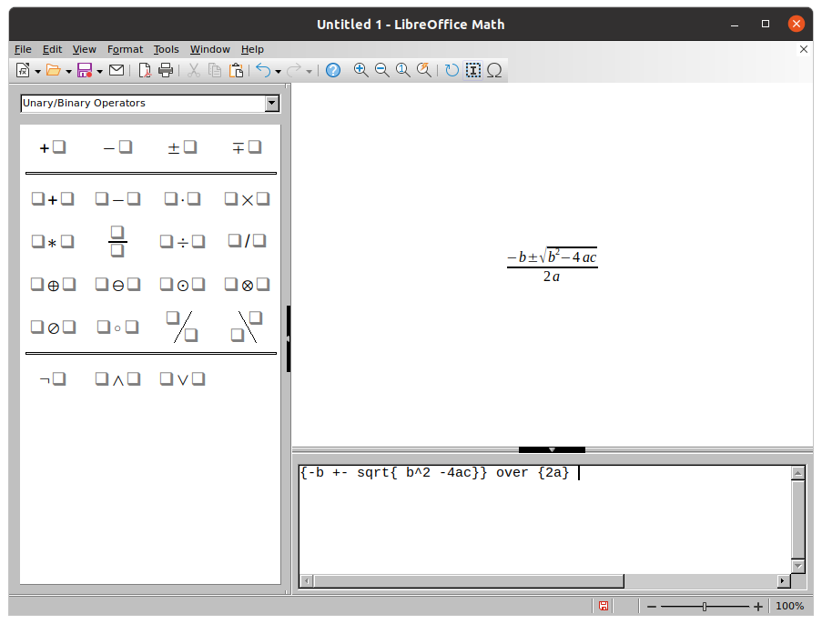 LibreOffice Math is the LibreOffice suite’s formula editor