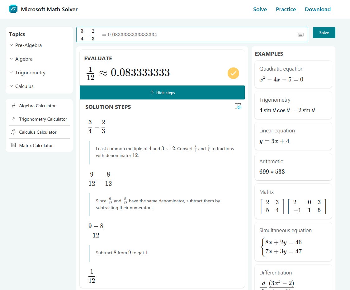 Microsoft Math Solver