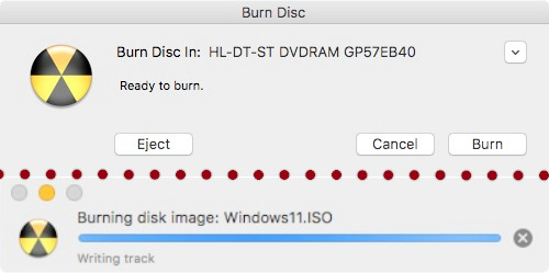 Burn an ISO image on macOS