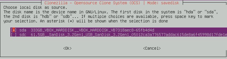 How to use Clonezilla to create an image