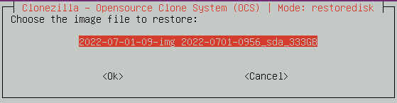 How to use Clonezilla to restore an image