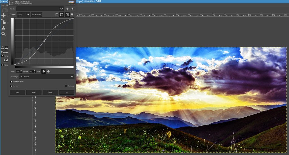Gimp Ajust brightness